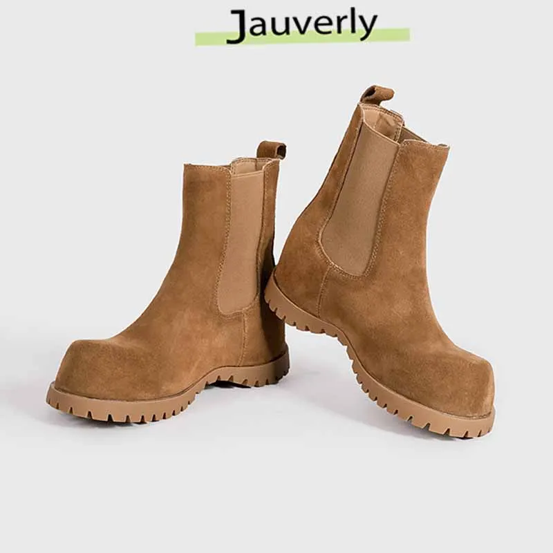 Женские ботинки 2025 года, ботинки «Челси» с круглым носком, короткие короткие ботинки без шнуровки из матовой кожи, ботинки на платформе Botas
Женские ботинки 2025 года, ботинки «Челси» с круглым носком, короткие короткие ботинки без шнуровки из матовой кожи, ботинки на платформе Botas