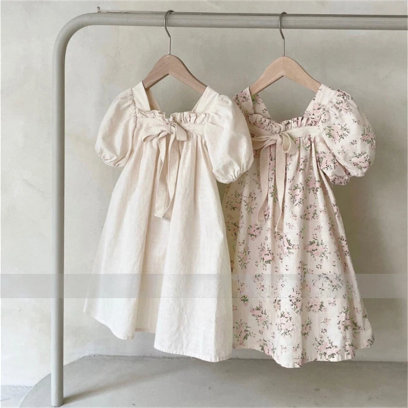 Korean Version of Summer Doll Dress Girl Baby Bow Princess Dress Flower Cute Gentle and Sweet Cute Dress
Korean Version of Summer Doll Dress Girl Baby Bow Princess Dress Flower Cute Gentle and Sweet Cute Dress