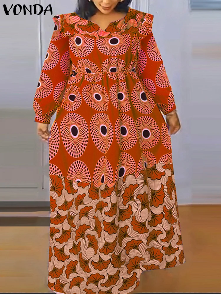 Plus Size 5XL VONDA Elegant Printing Dress Women Bohemian Sundress V Neck Long Lantern Sleeve Vestidos Holiday Robe Femme
Plus Size 5XL VONDA Elegant Printing Dress Women Bohemian Sundress V Neck Long Lantern Sleeve Vestidos Holiday Robe Femme