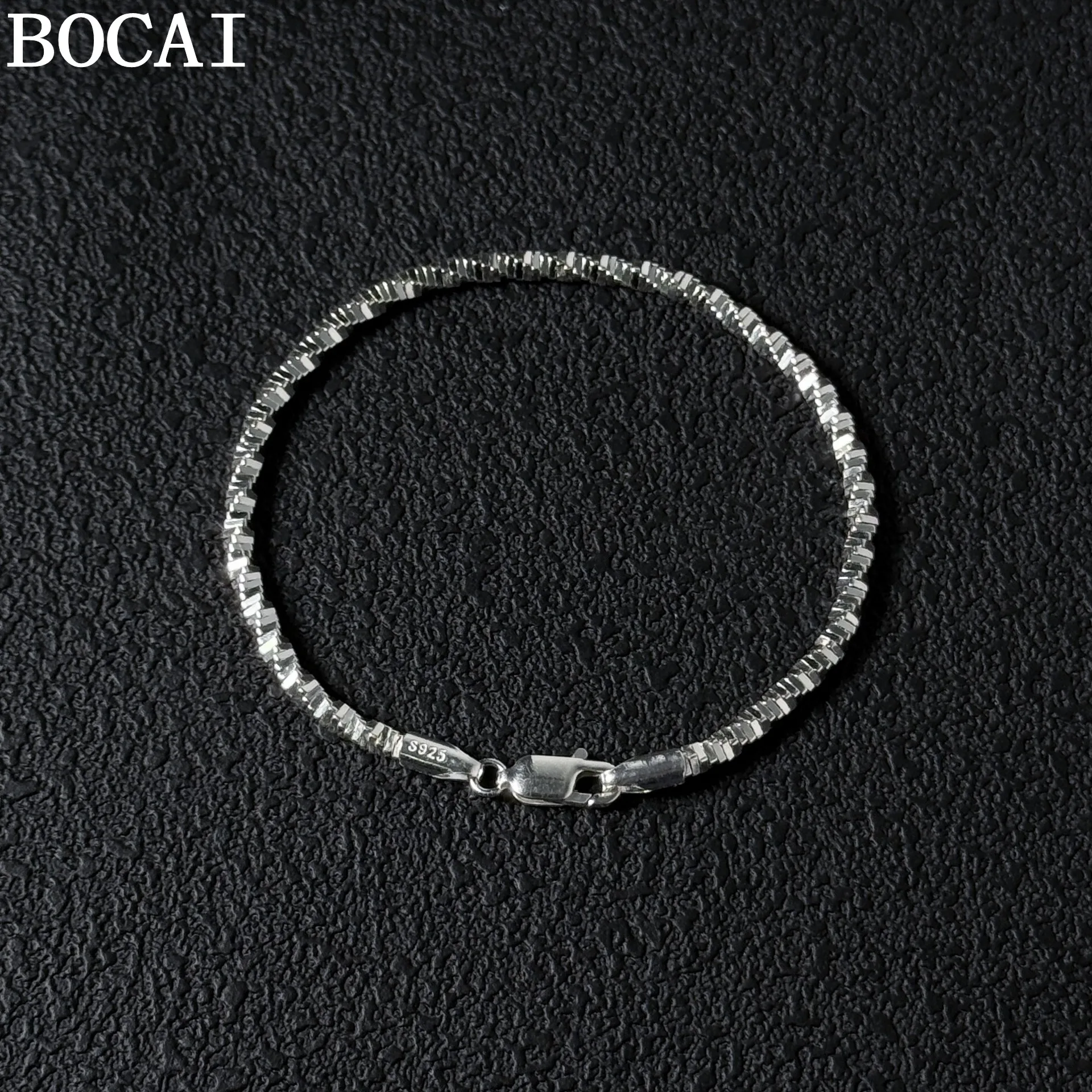 BOCAI New S925 Silver Fashionable And Simple Sparkling Shattered Silver Bracelet A Selected Gift For Both Men And Women
BOCAI New S925 Silver Fashionable And Simple Sparkling Shattered Silver Bracelet A Selected Gift For Both Men And Women