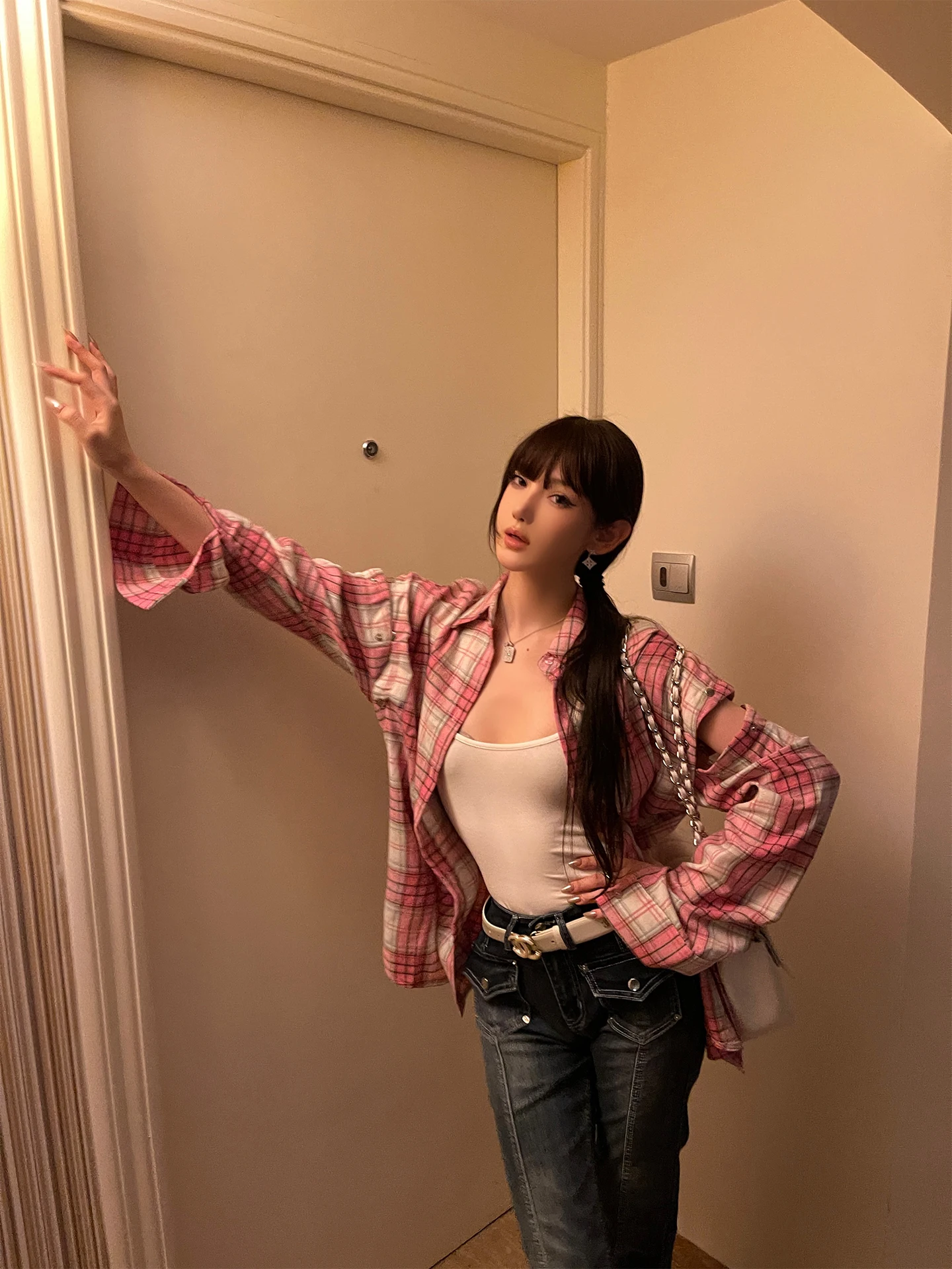 Джинсы-скинни ChiclyNana American Tailored с высокой талией, утягивающие, из эластичного денима, женские, модные, осень 2025
Джинсы-скинни ChiclyNana American Tailored с высокой талией, утягивающие, из эластичного денима, женские, модные, осень 2025