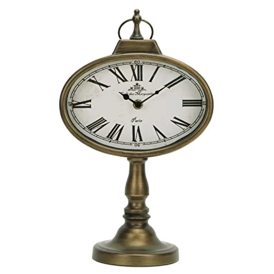 Antique Mantel Clock, Gold Retro Desk Clock Silent-Non-Ticking Battery Operated Decorative Desk Table Clock for Home, Office, L
Antique Mantel Clock, Gold Retro Desk Clock Silent-Non-Ticking Battery Operated Decorative Desk Table Clock for Home, Office, L