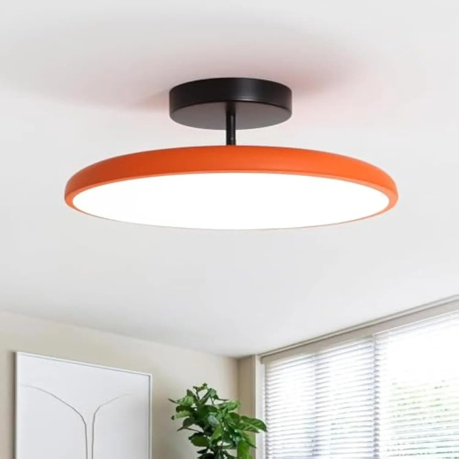 Ceiling Light Semi Flush Mount, Vintage Orange Ceiling Light Fixtures, Remote Control 3Cct Dimmable, 15.7 Inch Mid Century Mode
Ceiling Light Semi Flush Mount, Vintage Orange Ceiling Light Fixtures, Remote Control 3Cct Dimmable, 15.7 Inch Mid Century Mode