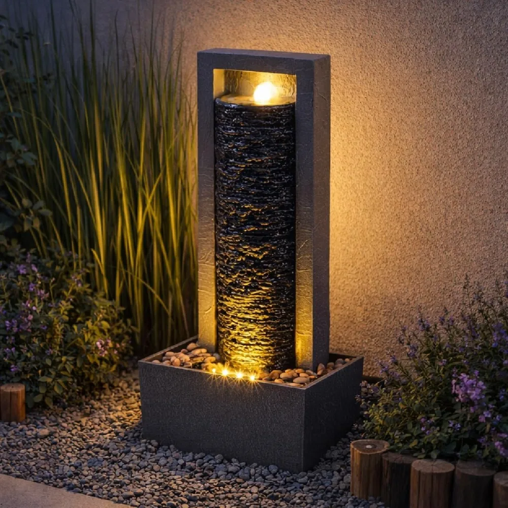 US Shipping Outdoor Water Fountain with Framed Layered Rock Design Warm Glow Lighting Steady Flow Electric Pump Dark
US Shipping Outdoor Water Fountain with Framed Layered Rock Design Warm Glow Lighting Steady Flow Electric Pump Dark