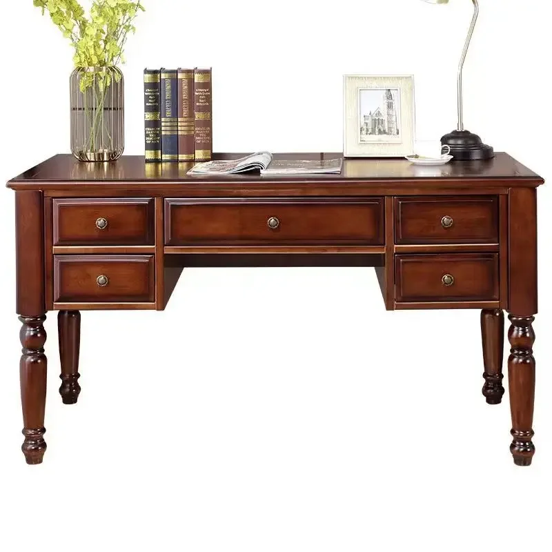 American solid wood desk with bookshelf computer desk office children's desk writing
American solid wood desk with bookshelf computer desk office children's desk writing