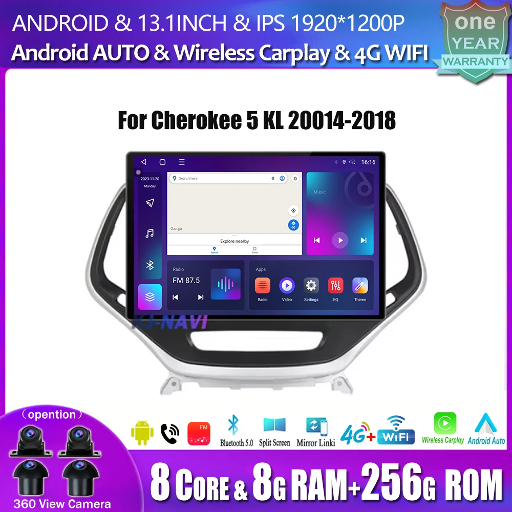13.1'' Android OS Car Radio For Cherokee 5 KL 2014 - 2018 Multimedia Player GPS Navigation Bluetooth Wireless Carplay 4G Wifi
13.1'' Android OS Car Radio For Cherokee 5 KL 2014 - 2018 Multimedia Player GPS Navigation Bluetooth Wireless Carplay 4G Wifi