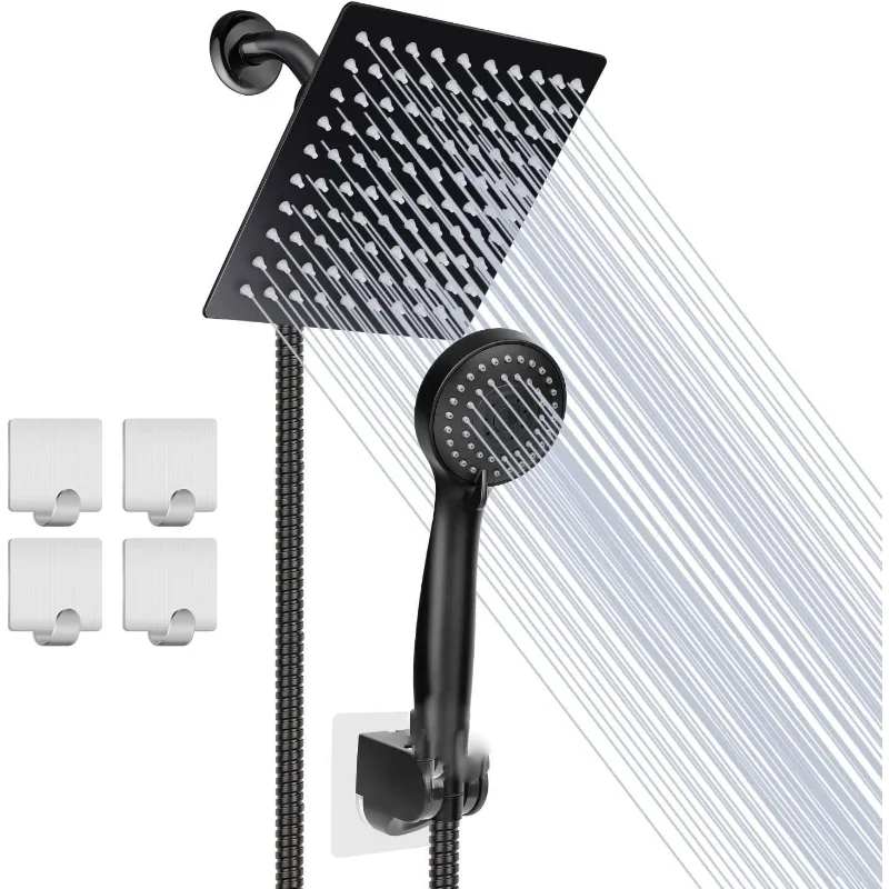 Black Bathroom Shower Set Wall Mounted Luxury Rain Shower System 8 Inch Bathroom Shower Faucet Set with Showerhead Bathroom Set
Black Bathroom Shower Set Wall Mounted Luxury Rain Shower System 8 Inch Bathroom Shower Faucet Set with Showerhead Bathroom Set
