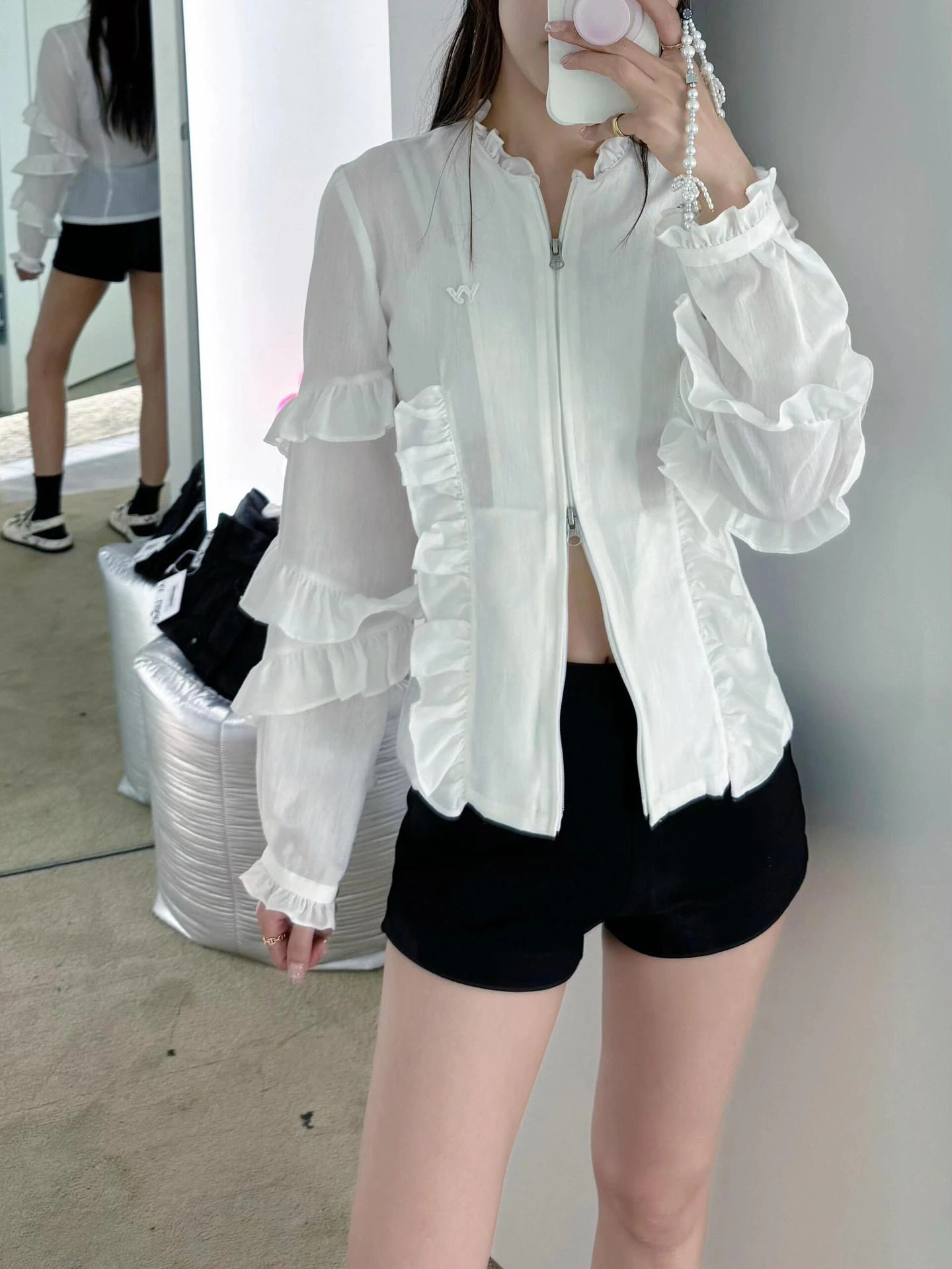 Длинная молния Sve irt Hem Design Sense Верхняя одежда Пальто круглое Ne Straight Cut Commute Sle Pure Color Zipper irt
Длинная молния Sve irt Hem Design Sense Верхняя одежда Пальто круглое Ne Straight Cut Commute Sle Pure Color Zipper irt