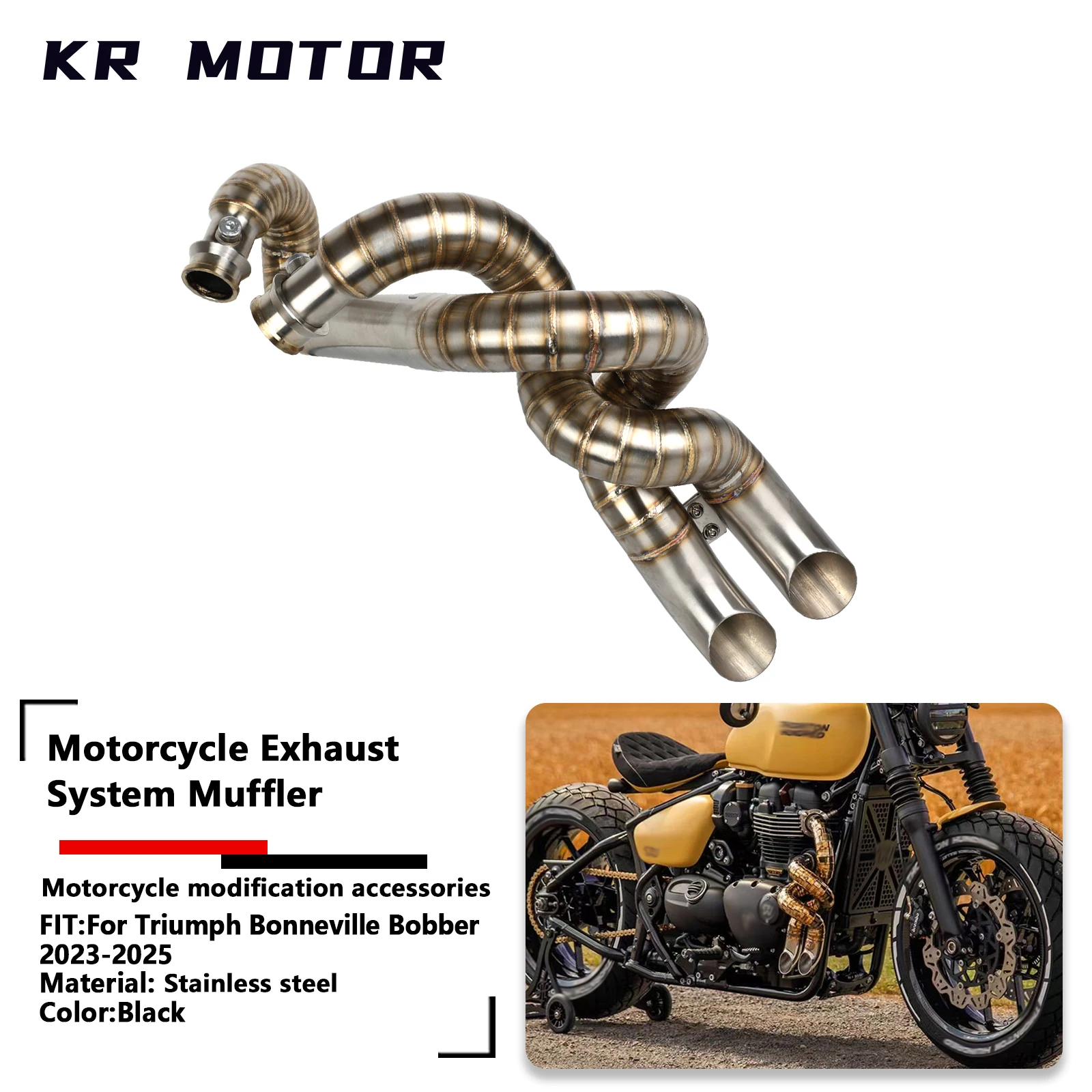 For Triumph Bonneville Bobber 2016-2025 Motorcycle Exhaust System Twisted Shape Modified Muffler Stainless Steel Matte/Glossy
For Triumph Bonneville Bobber 2016-2025 Motorcycle Exhaust System Twisted Shape Modified Muffler Stainless Steel Matte/Glossy