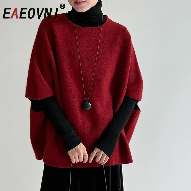 EAEOVNI Loose Casual Knitted Pullover Sweater Women O Neck Batwing Sleeve Hollow Out Design Solid Color Tops Autumn Winter New
EAEOVNI Loose Casual Knitted Pullover Sweater Women O Neck Batwing Sleeve Hollow Out Design Solid Color Tops Autumn Winter New