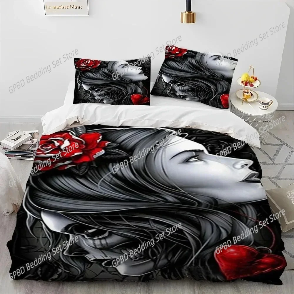 3D Horror Gothic Female Skull Dead Girl Comforter Bedding Set,Duvet Cover Bed Set Quilt Cover Pillowcase,Queen Size Bedding Set
3D Horror Gothic Female Skull Dead Girl Comforter Bedding Set,Duvet Cover Bed Set Quilt Cover Pillowcase,Queen Size Bedding Set