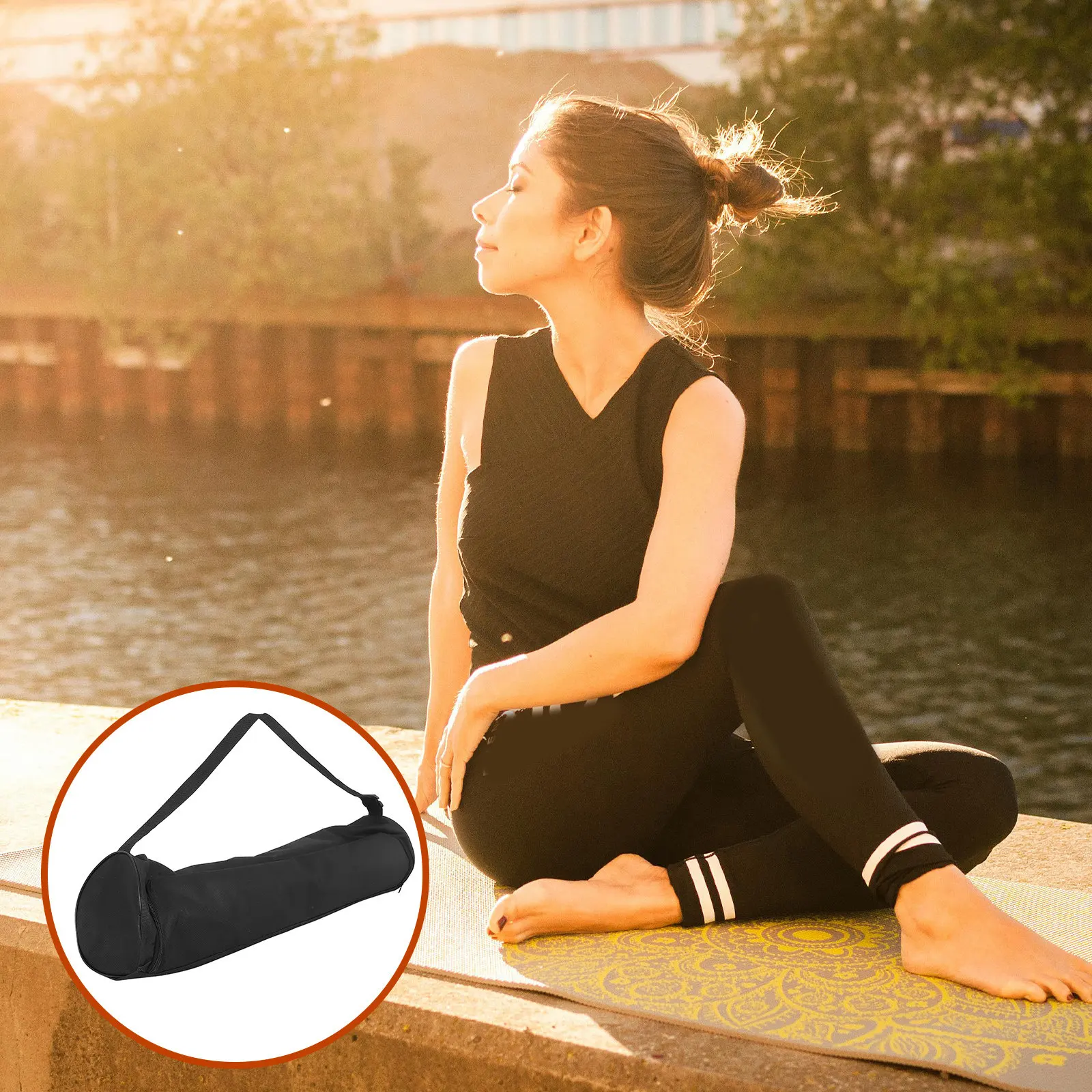 Сумка для хранения коврика для йоги из прочного полиэстера, легкая, удобная для переноски, с регулируемым плечевым ремнем и молнией, для спортзала
Сумка для хранения коврика для йоги из прочного полиэстера, легкая, удобная для переноски, с регулируемым плечевым ремнем и молнией, для спортзала