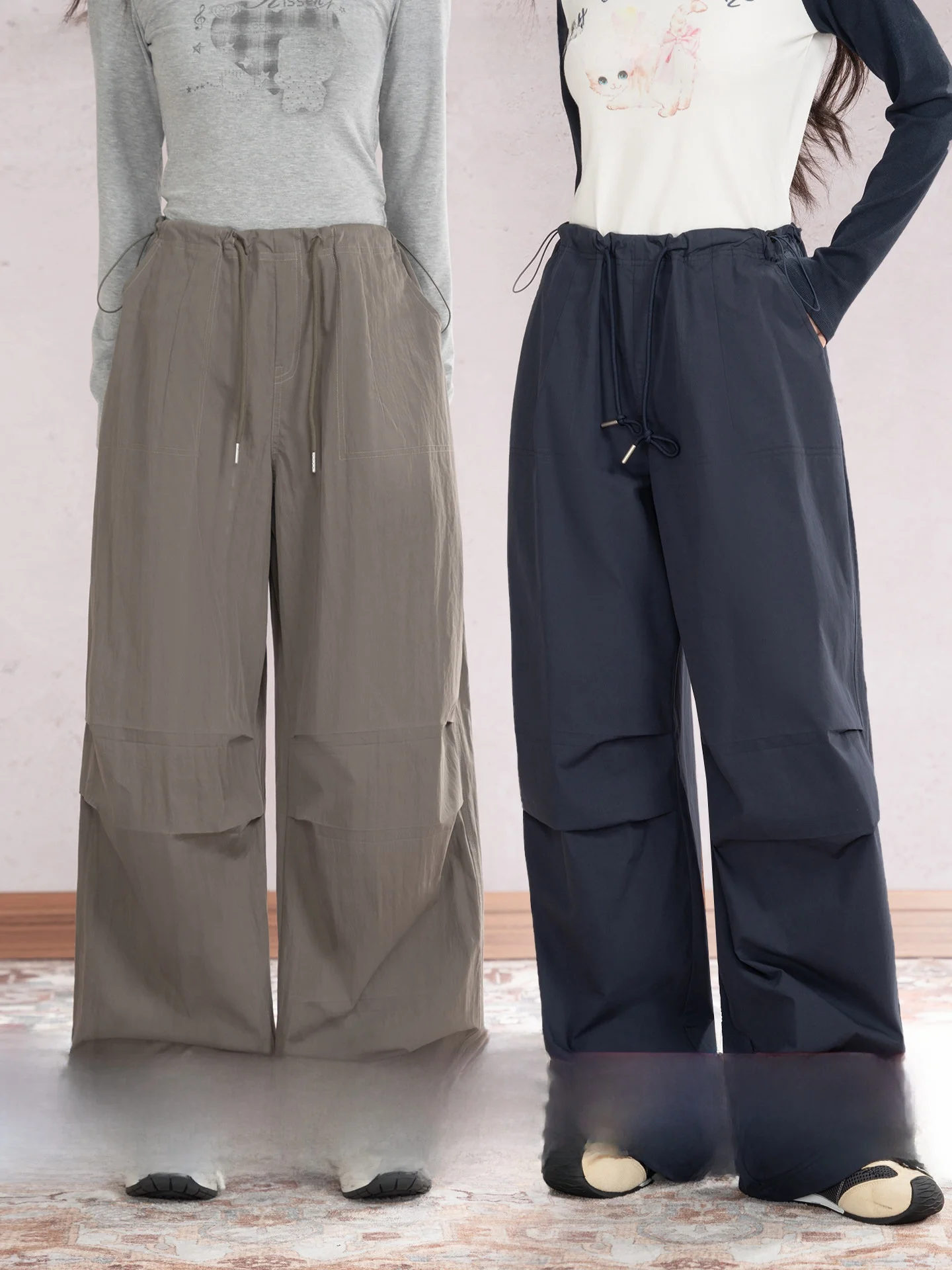 Loveheynew American Retro Pleated Casual Work Pants Women's Autumn Design Sense Belted Elastic Waist Versatile Long Pants
Loveheynew American Retro Pleated Casual Work Pants Women's Autumn Design Sense Belted Elastic Waist Versatile Long Pants