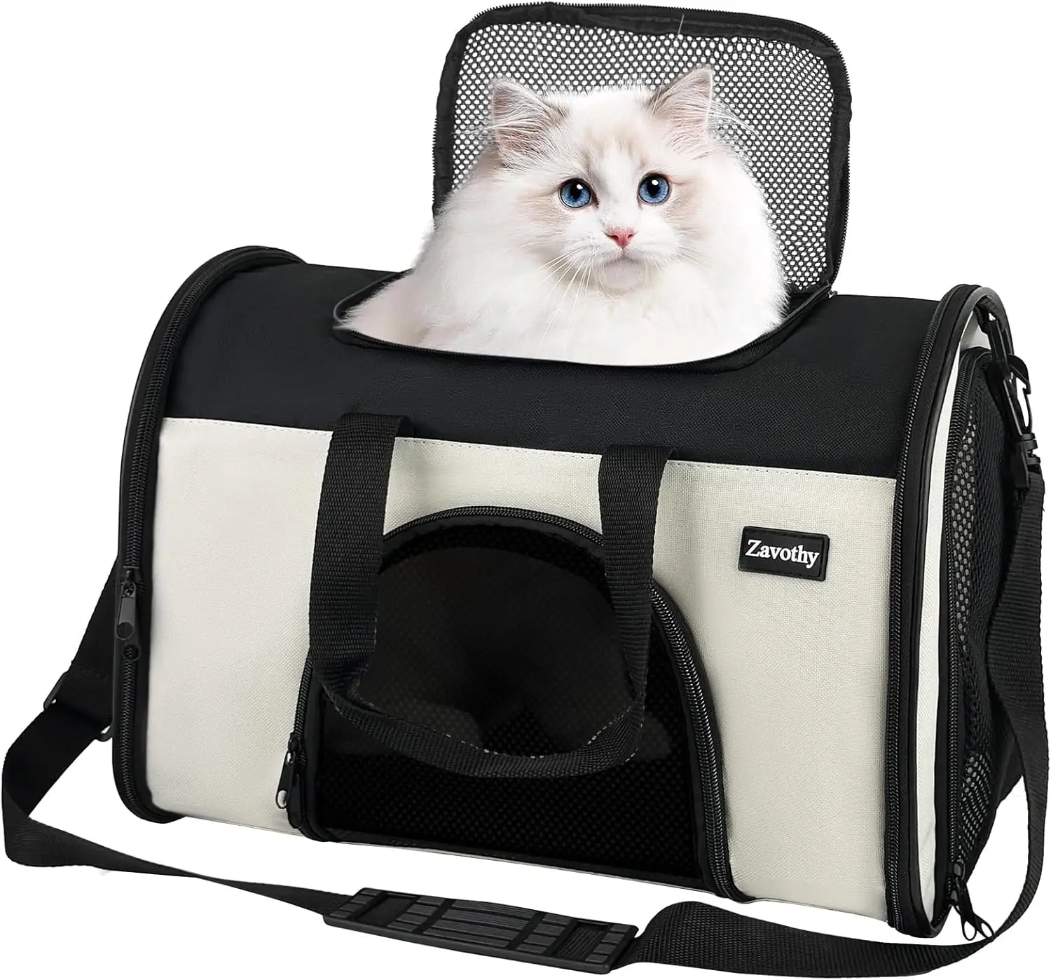 Zavothy Collapsible TSA Approved Pet Carrier for Cats & Dogs (Up to 15 Lbs, – Soft-Sided Airline Travel Carrier, White
Zavothy Collapsible TSA Approved Pet Carrier for Cats & Dogs (Up to 15 Lbs, – Soft-Sided Airline Travel Carrier, White