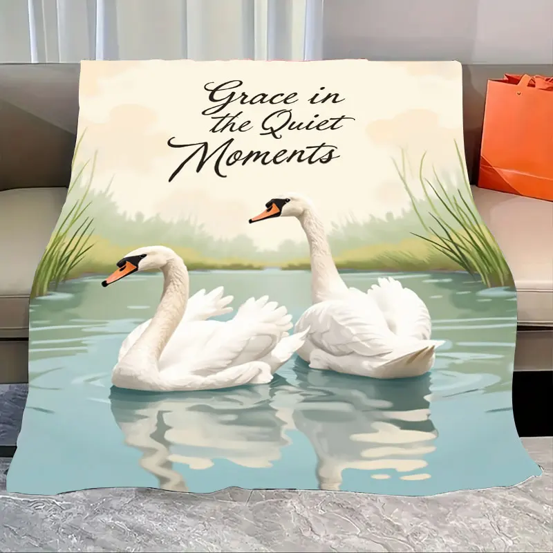 1pc Flannel Blanket Graceful Swans on Calm Lake - Serene Nature Blanket for Cozy Moments
1pc Flannel Blanket Graceful Swans on Calm Lake - Serene Nature Blanket for Cozy Moments