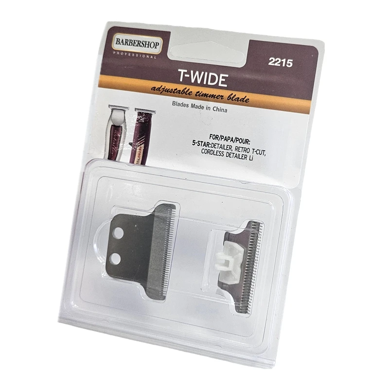 2215 Professional T-Wide Replacement Blade Compatible With Wahl 5 Star Wide Detailer Trimmer ,Adjustable zero gapped
2215 Professional T-Wide Replacement Blade Compatible With Wahl 5 Star Wide Detailer Trimmer ,Adjustable zero gapped