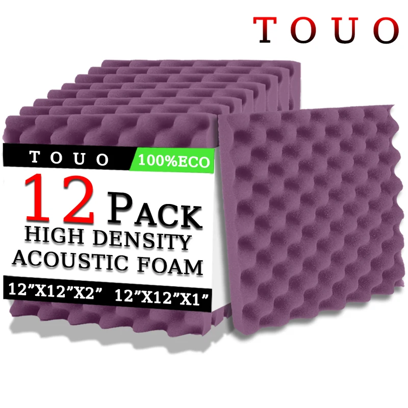 TOUO 12 Pcs Egg Trough Acoustic Foam Home Soundproof Foams Studio Acoustic Treatment High Density Ktv Roo Noise Insulation
TOUO 12 Pcs Egg Trough Acoustic Foam Home Soundproof Foams Studio Acoustic Treatment High Density Ktv Roo Noise Insulation