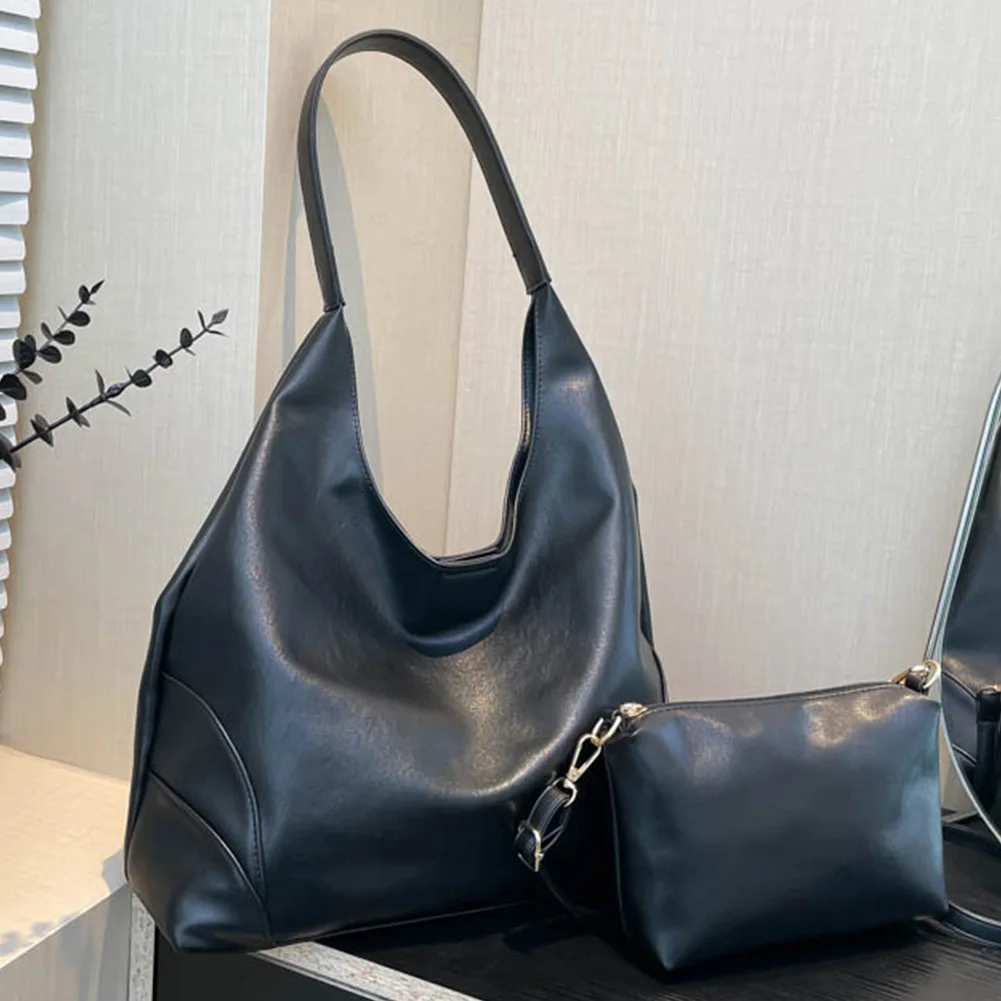 2 шт., женская сумка-хобо из искусственной кожи с напуском, регулируемый ремень, кошелек на плечо с портмоне, сумка с верхней ручкой, однотонная для работы, путешествий
2 шт., женская сумка-хобо из искусственной кожи с напуском, регулируемый ремень, кошелек на плечо с портмоне, сумка с верхней ручкой, однотонная для работы, путешествий