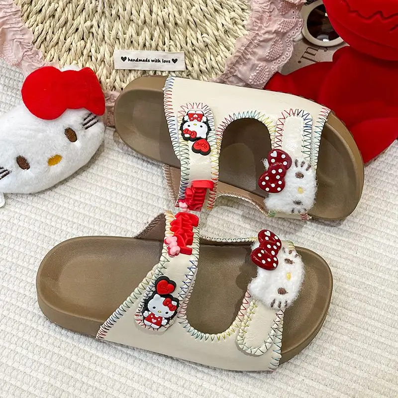 Women Girls Cute Hello Kitty Double Strap Slide Sandals, Polka Dot Bow Decor Open Toe Slippers, Non-Slip Soft Sole Casual Summer
Women Girls Cute Hello Kitty Double Strap Slide Sandals, Polka Dot Bow Decor Open Toe Slippers, Non-Slip Soft Sole Casual Summer