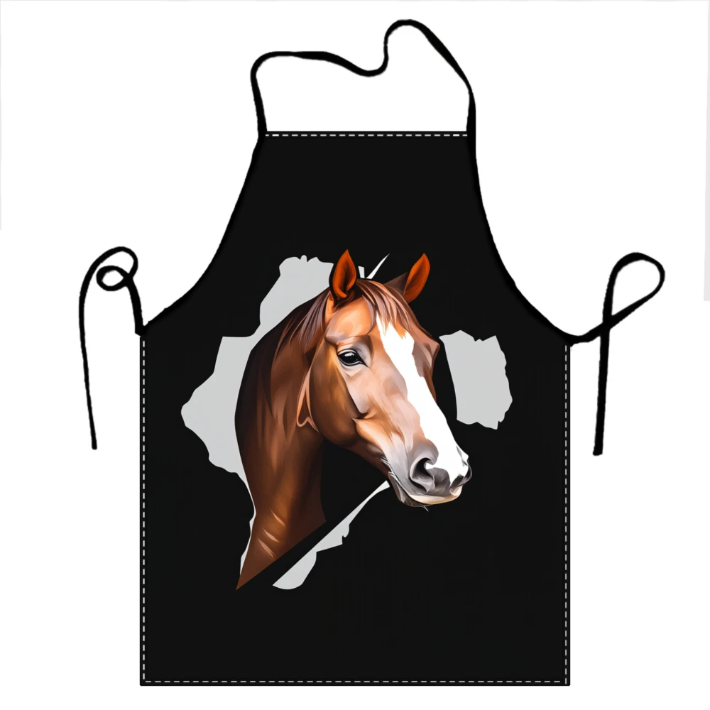 Horse Head Design Black Apron For Cooking And Baking Kitchen Wear With Adjustable Straps
Horse Head Design Black Apron For Cooking And Baking Kitchen Wear With Adjustable Straps