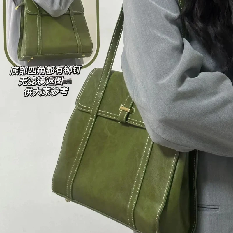 Vintage Green Women Handbags Capacity Casual Shoulder Tote Bag High Street Pu Leather Bag Large Female Y2k Purse and Handbag
Vintage Green Women Handbags Capacity Casual Shoulder Tote Bag High Street Pu Leather Bag Large Female Y2k Purse and Handbag
