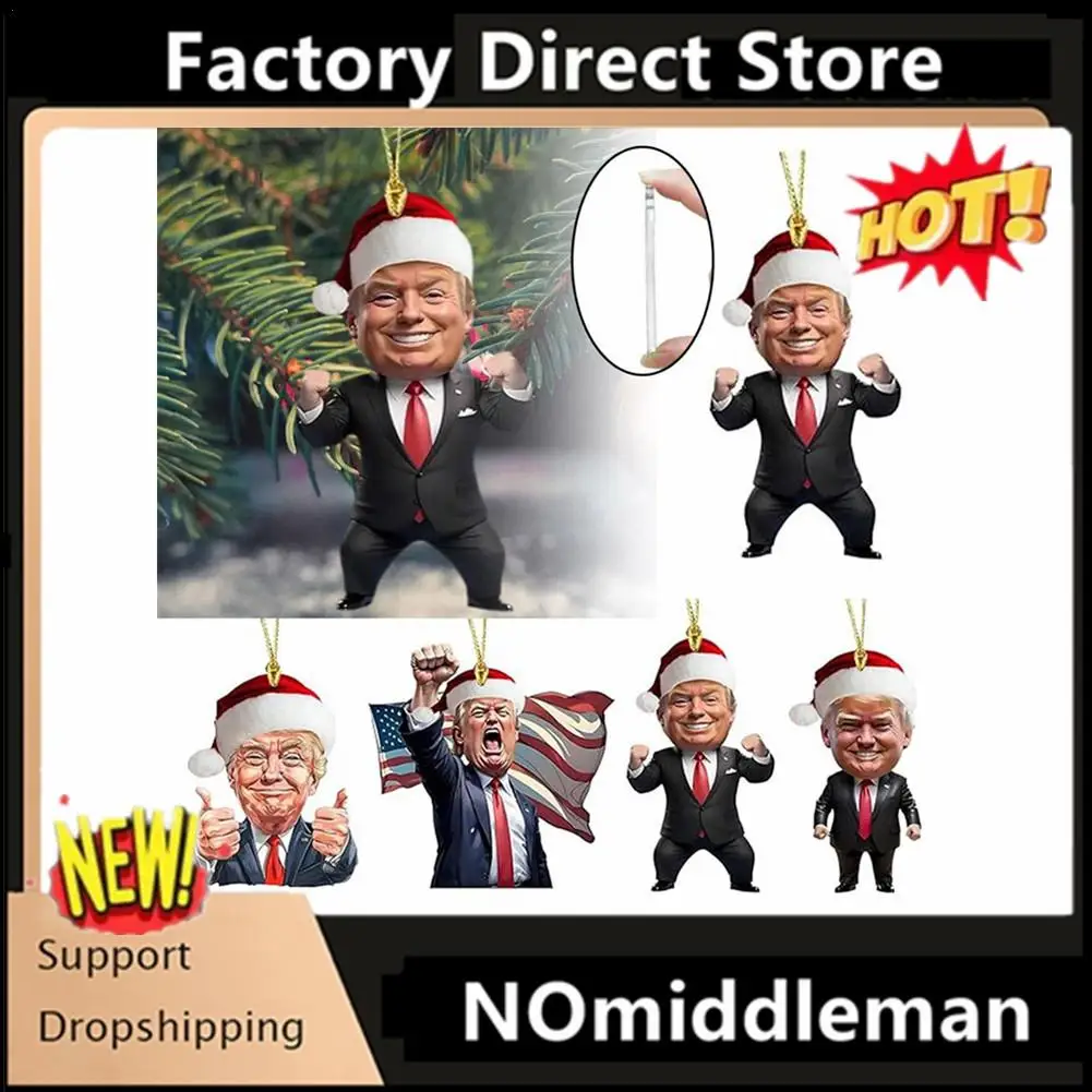 1PcTrump Pendant Cartoon Christmas Tree Pendant Acrylic Funny Donald Pendant Keychain For Car Doll Hanging Xmas Tree Pendants
1PcTrump Pendant Cartoon Christmas Tree Pendant Acrylic Funny Donald Pendant Keychain For Car Doll Hanging Xmas Tree Pendants
