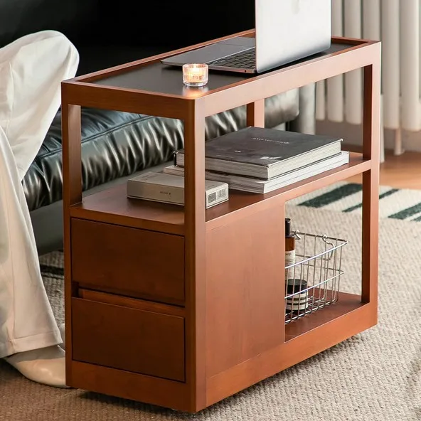 Nordic retro tea cabinet medieval coffee table living room mobile trolley solid wood sofa edge table
Nordic retro tea cabinet medieval coffee table living room mobile trolley solid wood sofa edge table