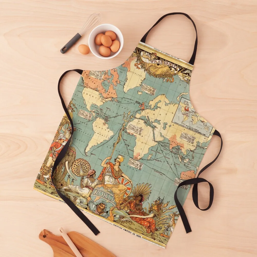 Imperial Federation Map of the World, 1886, by Walter Crane Apron household woman Cute Kitchen Apron
Imperial Federation Map of the World, 1886, by Walter Crane Apron household woman Cute Kitchen Apron