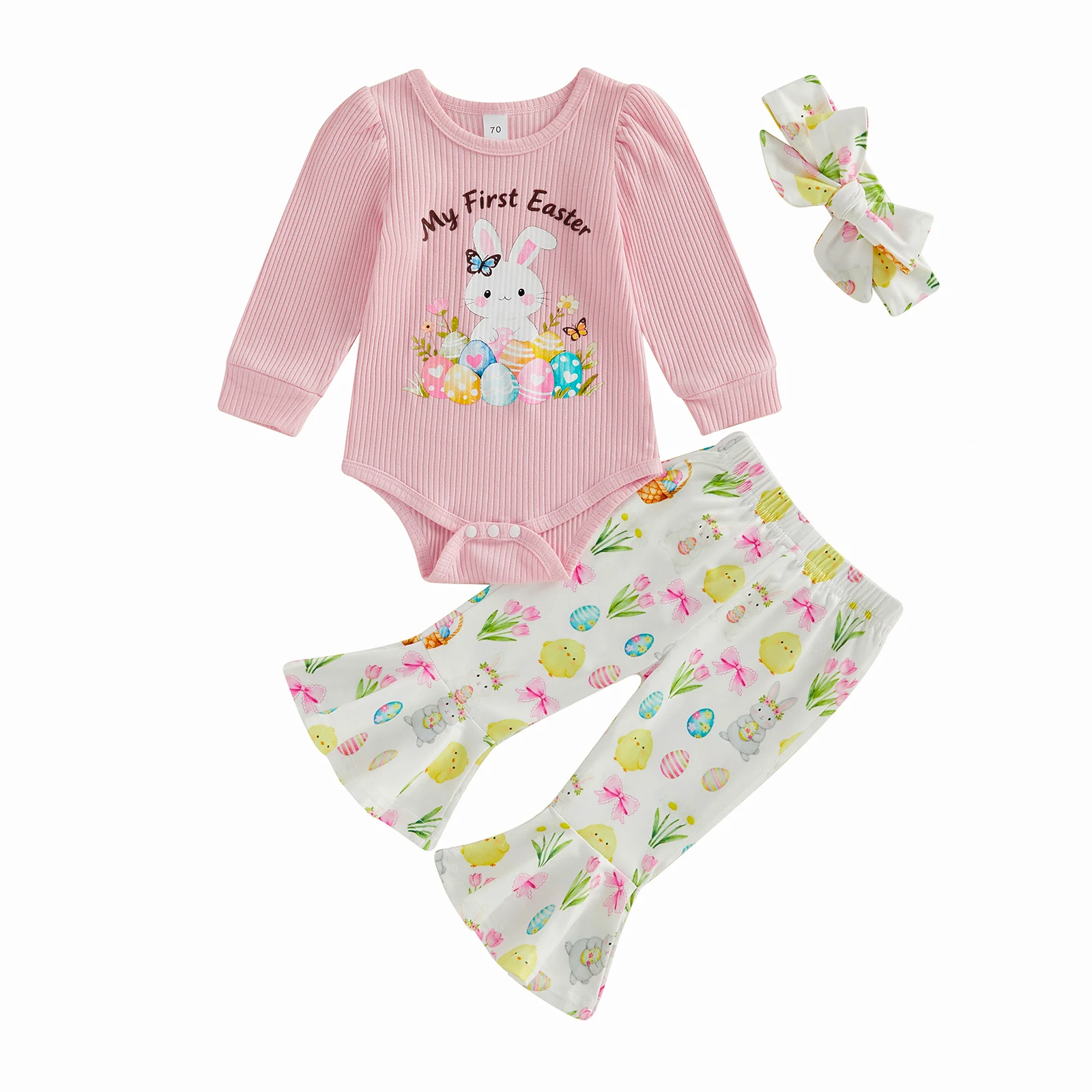 3 шт., пасхальная одежда для маленьких девочек, комбинезон с длинными рукавами и круглым вырезом, буквенным принтом кролика и крестообразным принтом, брюки с эластичной резинкой на талии и повязка на голову
3 шт., пасхальная одежда для маленьких девочек, комбинезон с длинными рукавами и круглым вырезом, буквенным принтом кролика и крестообразным принтом, брюки с эластичной резинкой на талии и повязка на голову