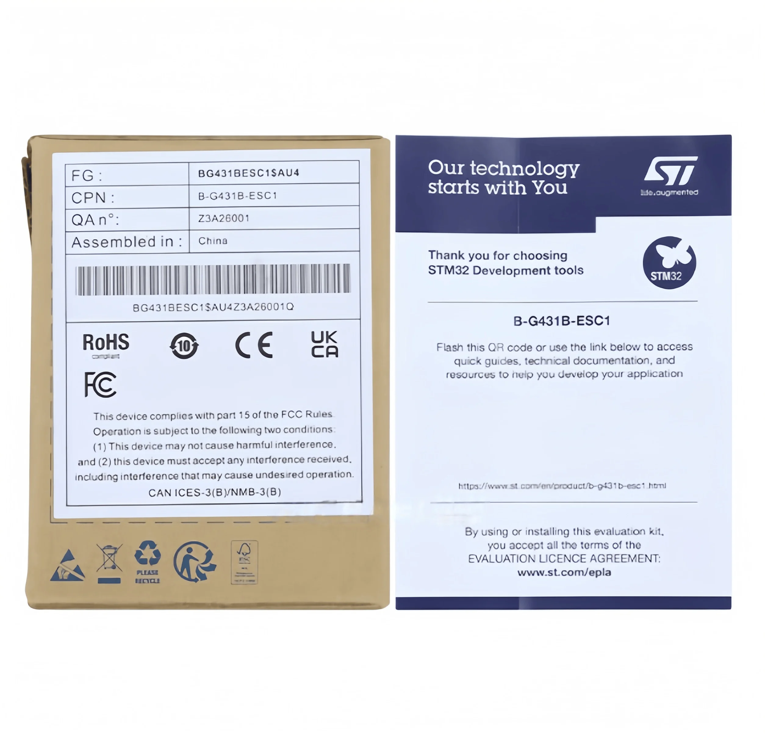 B-G431B-ESC1 Development Board MCU Discovery Kit
B-G431B-ESC1 Development Board MCU Discovery Kit