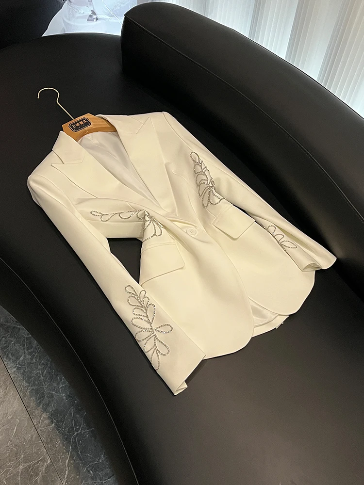 Handmade Beaded Heavyweight White Long Sleeve Women's Suit Jacket Commute Style B20029 Elegant Quality Craftsmanship
Handmade Beaded Heavyweight White Long Sleeve Women's Suit Jacket Commute Style B20029 Elegant Quality Craftsmanship