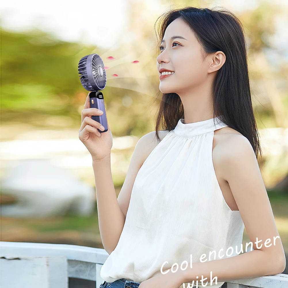 Usb Hand-held Portable Mini Fan Folding Digital Display Office Desktop Electric Fan With A Neck Lanyard Wholesale
Usb Hand-held Portable Mini Fan Folding Digital Display Office Desktop Electric Fan With A Neck Lanyard Wholesale
