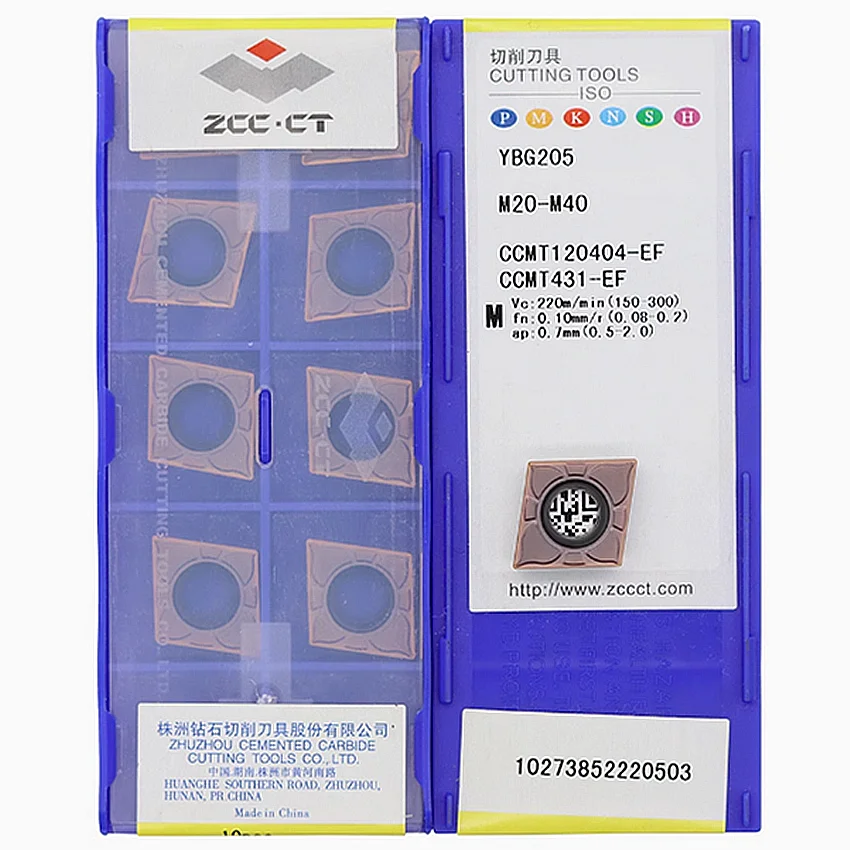 CCMT120404-EF YBG205/CCMT120408-EF YBG205/CCMT120404-EF/CCMT120408-EF YBG202 YBM153 ZCC.CT CNC carbide turning inserts 10pcs/box
CCMT120404-EF YBG205/CCMT120408-EF YBG205/CCMT120404-EF/CCMT120408-EF YBG202 YBM153 ZCC.CT CNC carbide turning inserts 10pcs/box