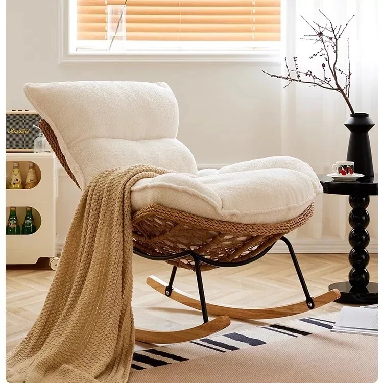 Modern Luxury Living Room Rattan Rocking Recliner Chair Lounge Sofa Single Lazy Relax Frame comfort Adult Bedroom Furniture
Modern Luxury Living Room Rattan Rocking Recliner Chair Lounge Sofa Single Lazy Relax Frame comfort Adult Bedroom Furniture