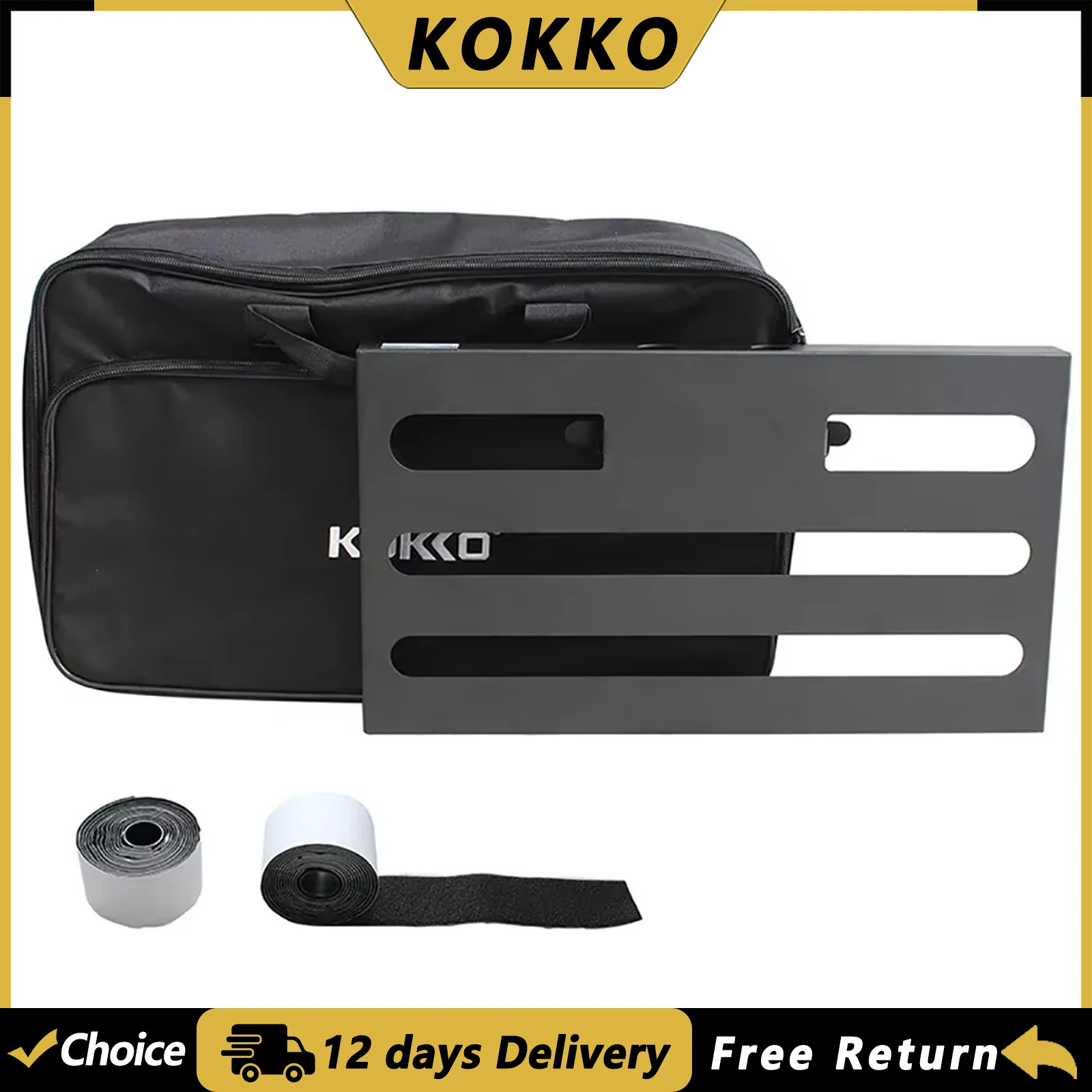 KOKKO KB-02 Guitar Effect Pedal Board Guitar Pedalboard Aluminum Alloy Electric Guitar Pedalboard Stand with Carrying Bag
KOKKO KB-02 Guitar Effect Pedal Board Guitar Pedalboard Aluminum Alloy Electric Guitar Pedalboard Stand with Carrying Bag