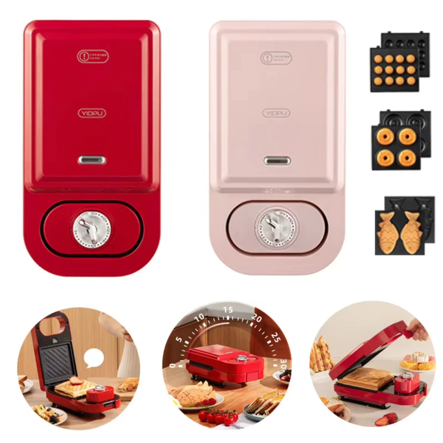220V Sandwich Maker Timed Multifunction Waffle Maker Cake Toaster Baking takoyaki Pancake Sandwichera Breakfast Machine
220V Sandwich Maker Timed Multifunction Waffle Maker Cake Toaster Baking takoyaki Pancake Sandwichera Breakfast Machine
