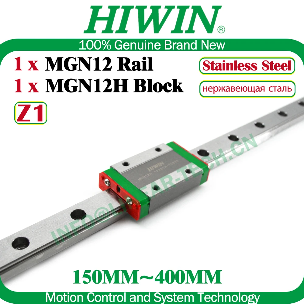 HIWIN Stainless Steel MGN12H Z1 Preloaded MGN12 Linear Rail 150 200 300 350 400mm HIWIN MGN12H Block Carriage Linear Guideways
HIWIN Stainless Steel MGN12H Z1 Preloaded MGN12 Linear Rail 150 200 300 350 400mm HIWIN MGN12H Block Carriage Linear Guideways