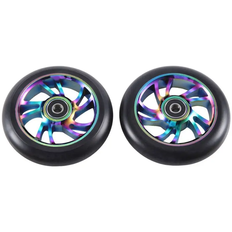 ABWY-2Pcs Colorful Aluminium Stunt Scooter Wheels Wheels Accessories 110 Mm Scooter Accessories
ABWY-2Pcs Colorful Aluminium Stunt Scooter Wheels Wheels Accessories 110 Mm Scooter Accessories
