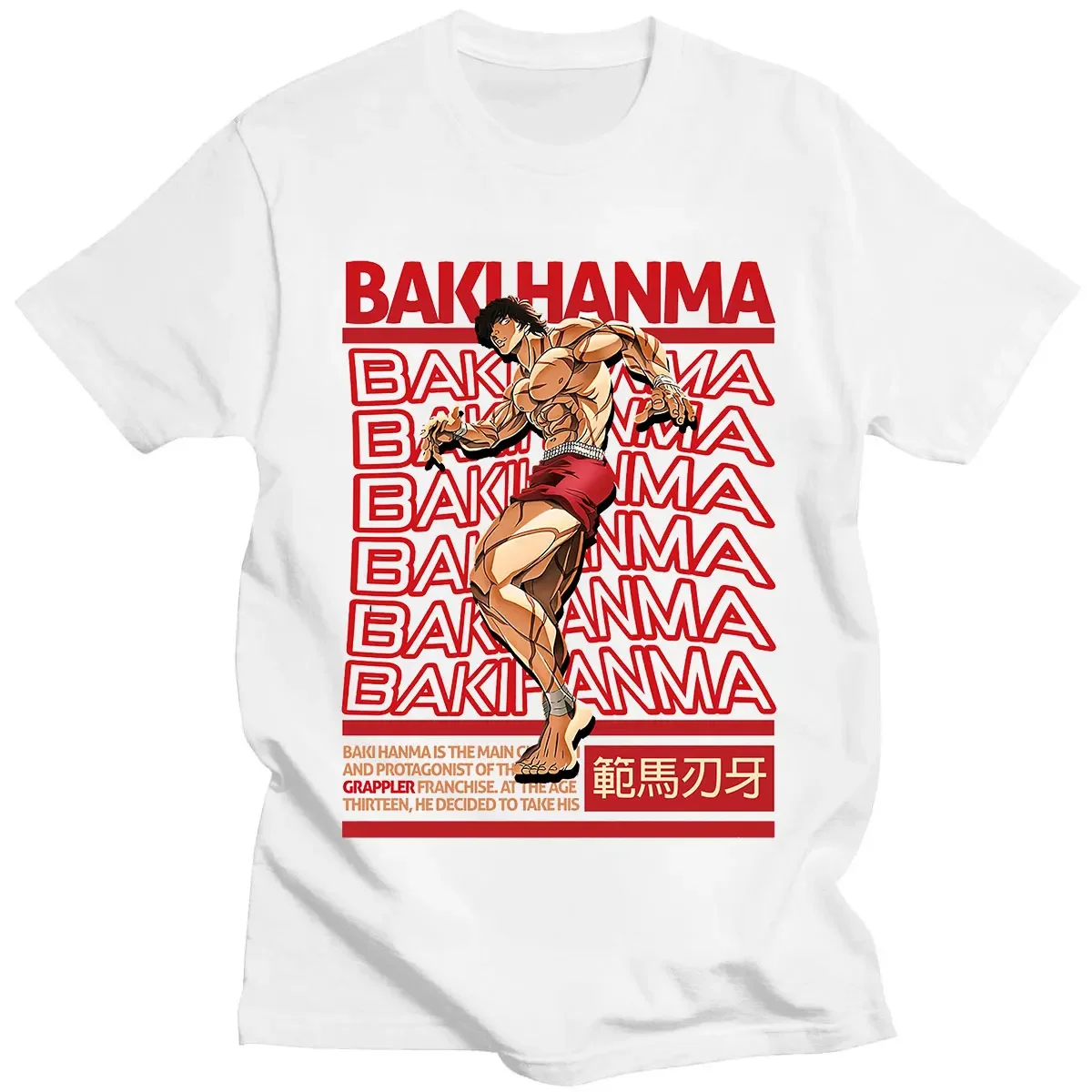 Винтажная футболка с рисунком аниме Grappler Baki Hanma Yujiro Dou, мужская и женская модная футболка с японским мультяшным рисунком, уличная одежда, футболка унисекс
Винтажная футболка с рисунком аниме Grappler Baki Hanma Yujiro Dou, мужская и женская модная футболка с японским мультяшным рисунком, уличная одежда, футболка унисекс