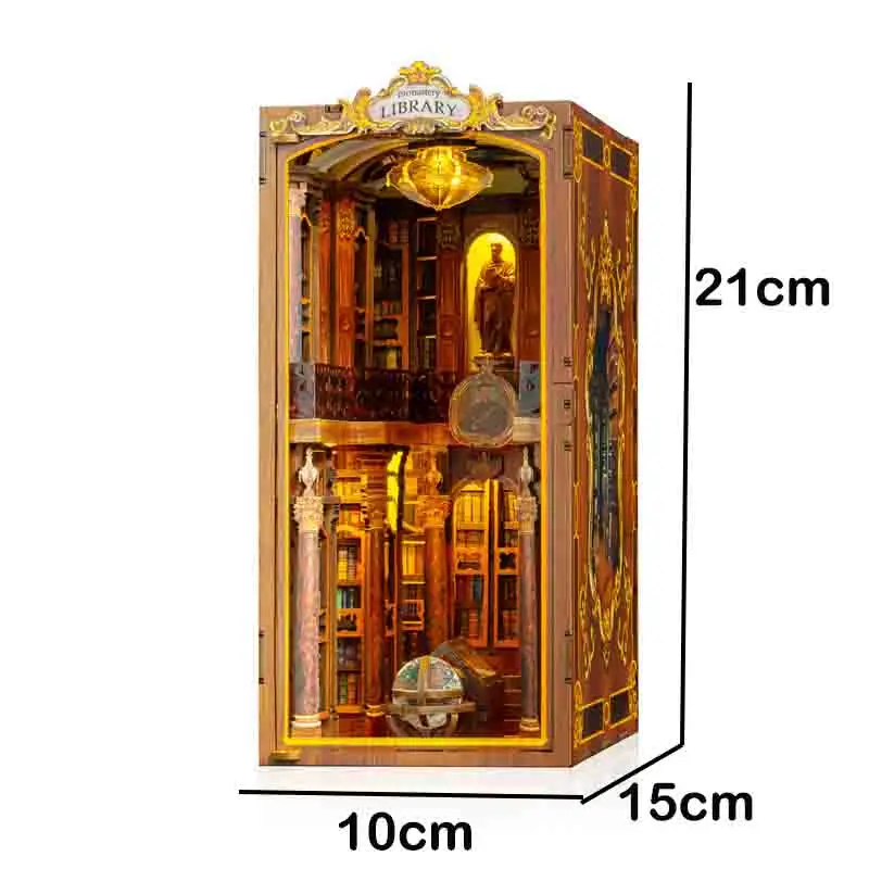 DIY Wooden Book Nook Shelf Insert Miniature Model Kits Monastery Library Bookshelf Handmade Bookend for Friends Birthday Gifts
DIY Wooden Book Nook Shelf Insert Miniature Model Kits Monastery Library Bookshelf Handmade Bookend for Friends Birthday Gifts