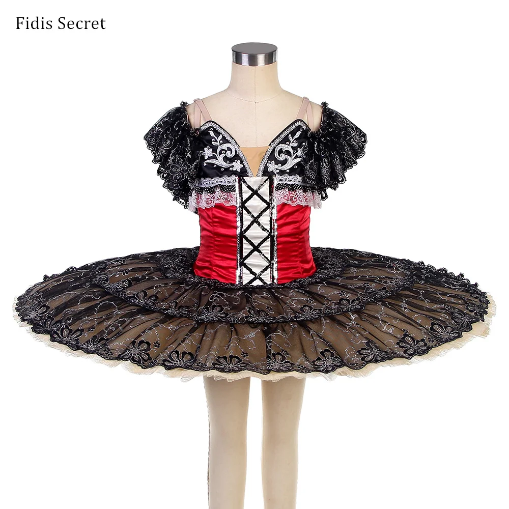 Girls Red Spandex Bodice w/Black Professional Pancake Tutu Skirt Women Raymond Stage Performance YAGP Competition Ballet Costume
Girls Red Spandex Bodice w/Black Professional Pancake Tutu Skirt Women Raymond Stage Performance YAGP Competition Ballet Costume