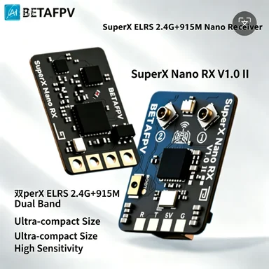 Приемник BETAFPV SuperX Nano RX V1.0 II ELRS 2.4G+915M, двухдиапазонный, с высокой чувствительностью, для FPV-гонок и фристайл-дронов
Приемник BETAFPV SuperX Nano RX V1.0 II ELRS 2.4G+915M, двухдиапазонный, с высокой чувствительностью, для FPV-гонок и фристайл-дронов