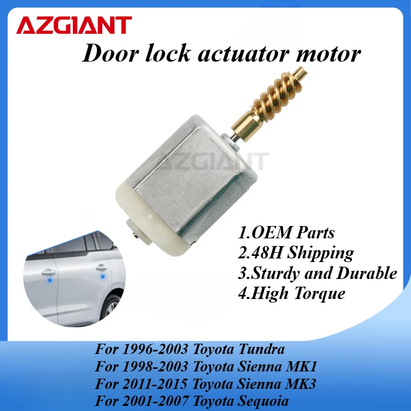 AZGIANT FC-280PC-20150 Car door lock motor for Toyota Tundra/Sienna/Sequoia/4Runner High quality metal carbon brush execution
AZGIANT FC-280PC-20150 Car door lock motor for Toyota Tundra/Sienna/Sequoia/4Runner High quality metal carbon brush execution