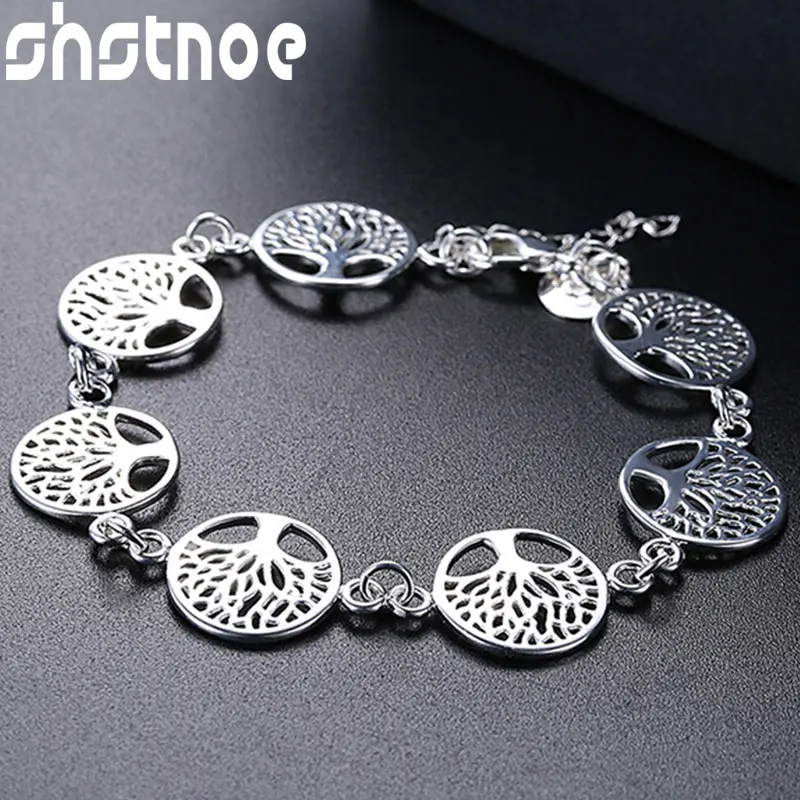 925 Sterling Silver Tree of Life Chain Bracelet For Women Party Engagement Wedding Birthday Gift Fashion Charm Jewelry
925 Sterling Silver Tree of Life Chain Bracelet For Women Party Engagement Wedding Birthday Gift Fashion Charm Jewelry