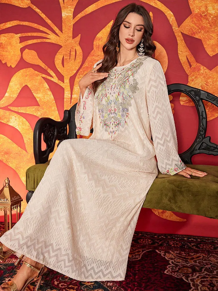 Elegant Embroidery Abayas Dubai Kaftan Women Muslim Maxi Dress Ethnic Party Gown Eid Djellaba Ramadan Islam Jalabiya Caftan Robe
Elegant Embroidery Abayas Dubai Kaftan Women Muslim Maxi Dress Ethnic Party Gown Eid Djellaba Ramadan Islam Jalabiya Caftan Robe