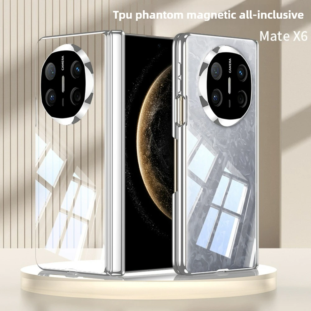 For Huawei Mate X6 Case Luxury Electroplated Transparent Folding Hinge No Film Back Cover Hard Shockproof Protective Accessories
For Huawei Mate X6 Case Luxury Electroplated Transparent Folding Hinge No Film Back Cover Hard Shockproof Protective Accessories
