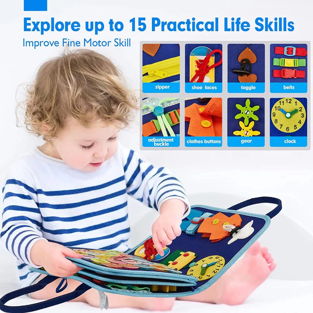 Baby Busy Board Early Educational Toys Toddlers Montessori Busy Book Activity Skills Learning Board Sensory Development Toys
Baby Busy Board Early Educational Toys Toddlers Montessori Busy Book Activity Skills Learning Board Sensory Development Toys