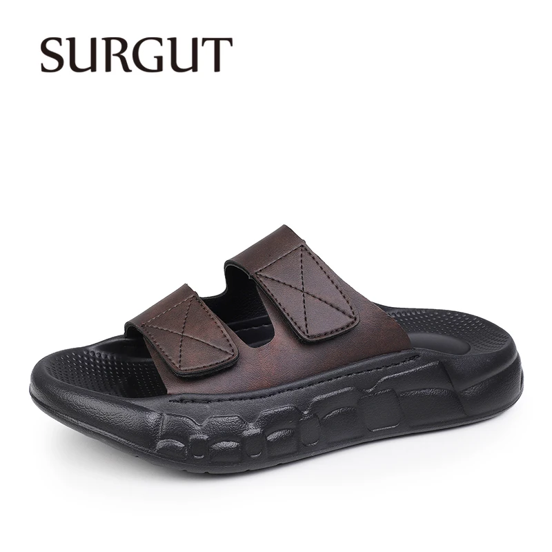 SURGUT Summer Men's Slippers Adjustable Fit Secure Strap Breathable Insole Quick-Dry Ventilated Soft Touch Plus Size 39-45
SURGUT Summer Men's Slippers Adjustable Fit Secure Strap Breathable Insole Quick-Dry Ventilated Soft Touch Plus Size 39-45