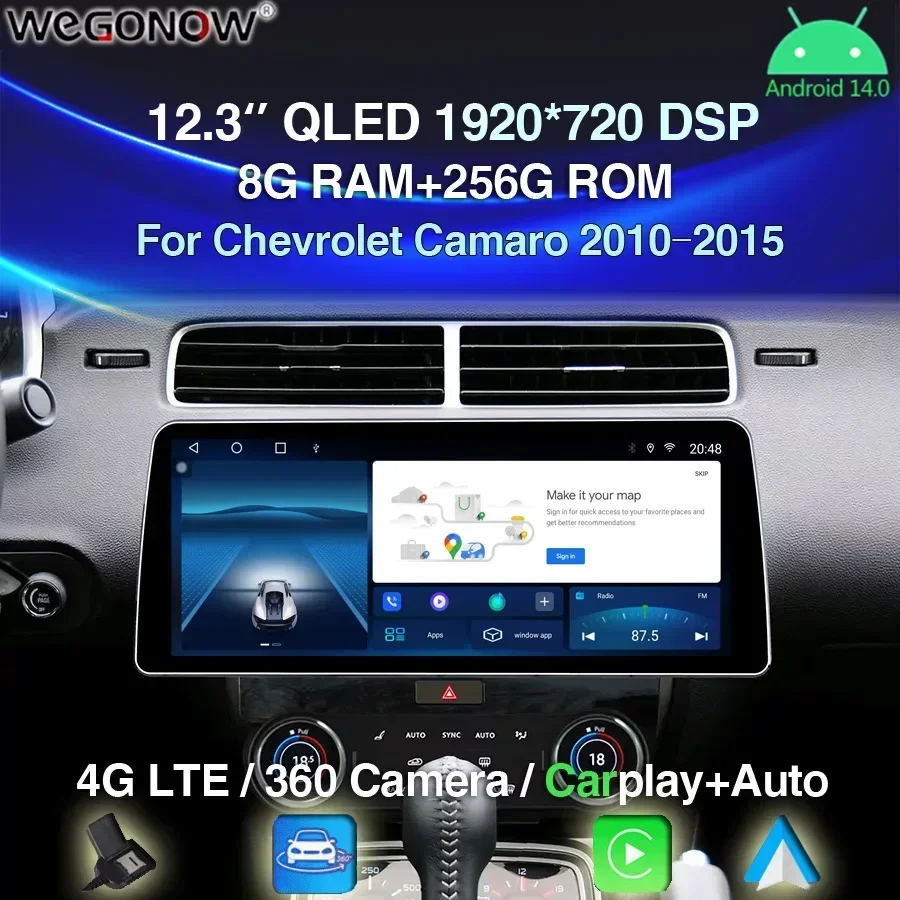 12.3‘’ DSP Carplay Auto Android 14.0 8GB+256GB 8Core Car DVD Player GPS WIFI Bluetooth RDS Radio For Chevrolet Camaro 2010-2015
12.3‘’ DSP Carplay Auto Android 14.0 8GB+256GB 8Core Car DVD Player GPS WIFI Bluetooth RDS Radio For Chevrolet Camaro 2010-2015