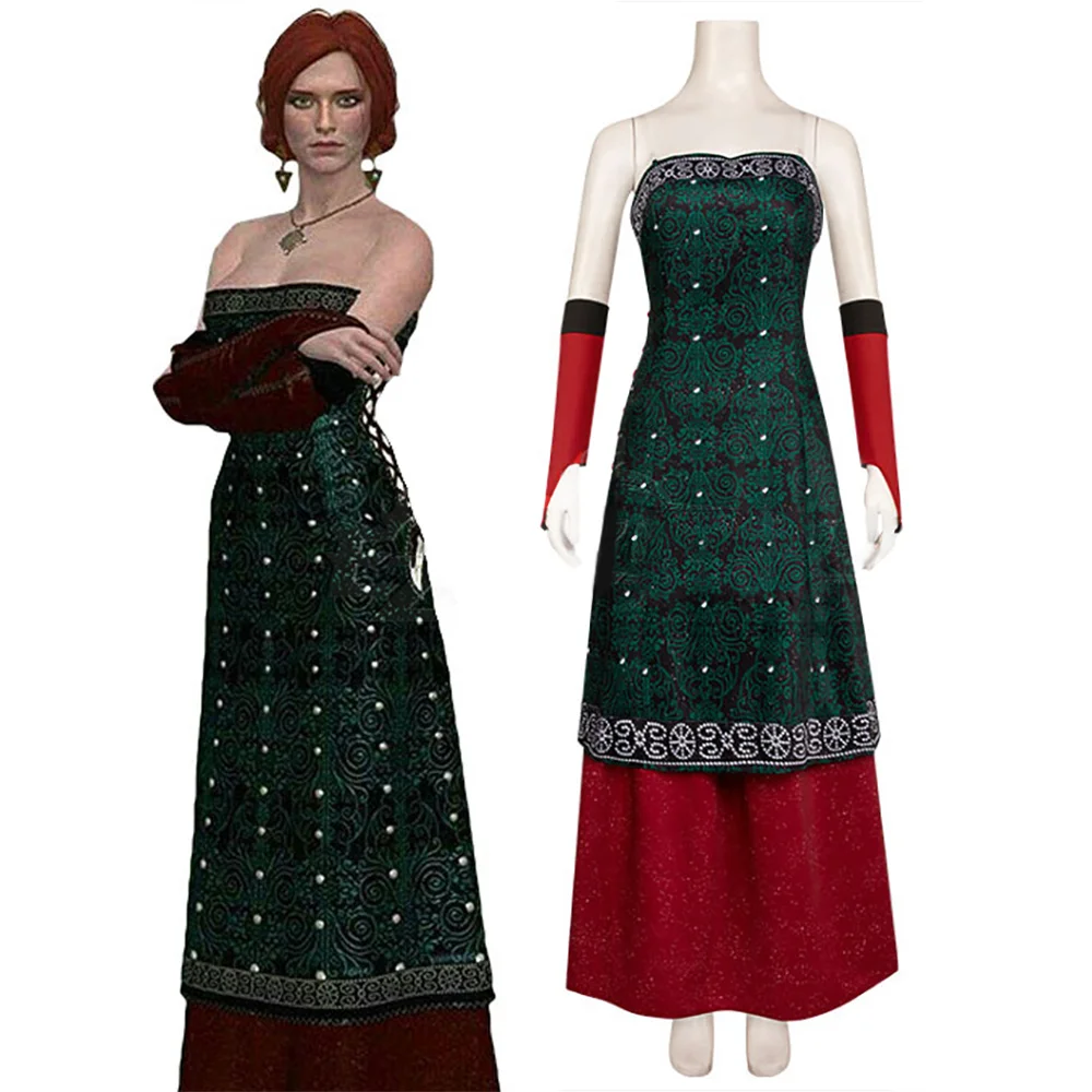 Игра Triss Merigold Косплей Костюм Косплей Костюм Vegelbud Ball Платье Хэллоуин Вечерние наряды
Игра Triss Merigold Косплей Костюм Косплей Костюм Vegelbud Ball Платье Хэллоуин Вечерние наряды